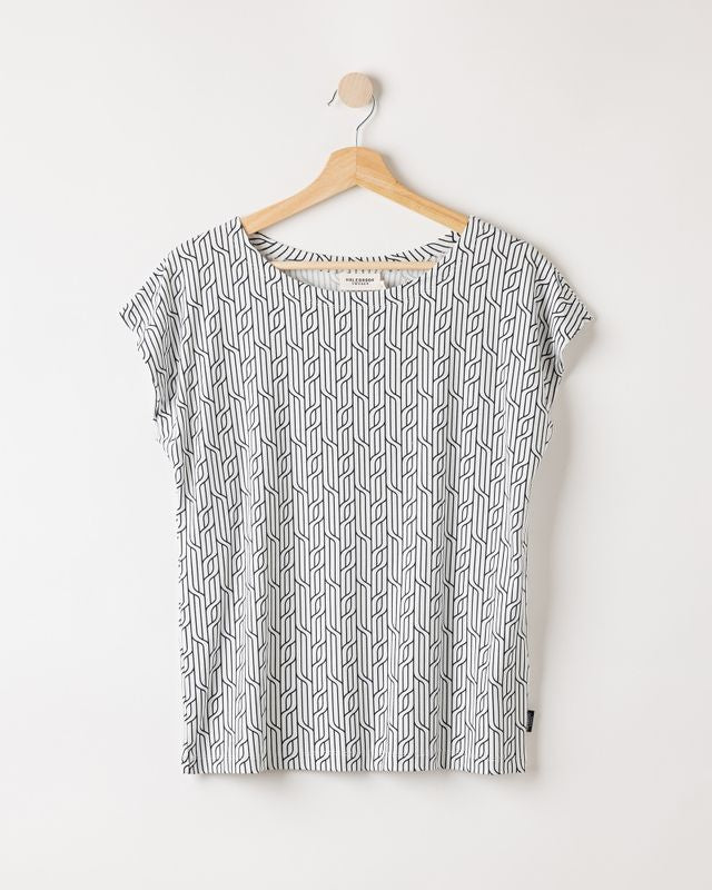 Esther Capsleeve Navy/Off White