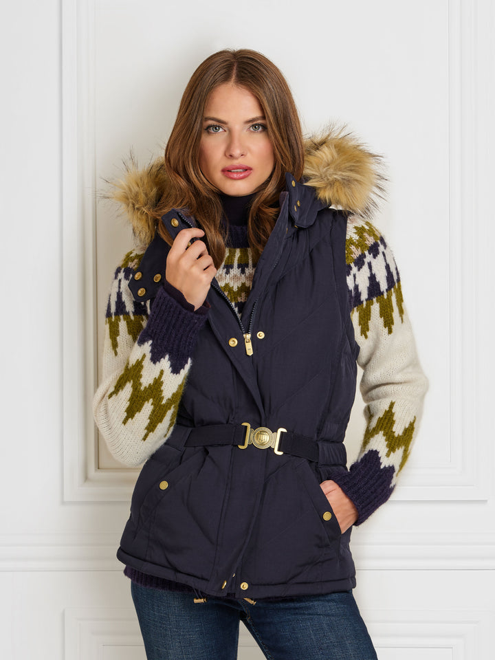 The Charlotte Women's Padded Gilet - Navy – GILES & BELLA