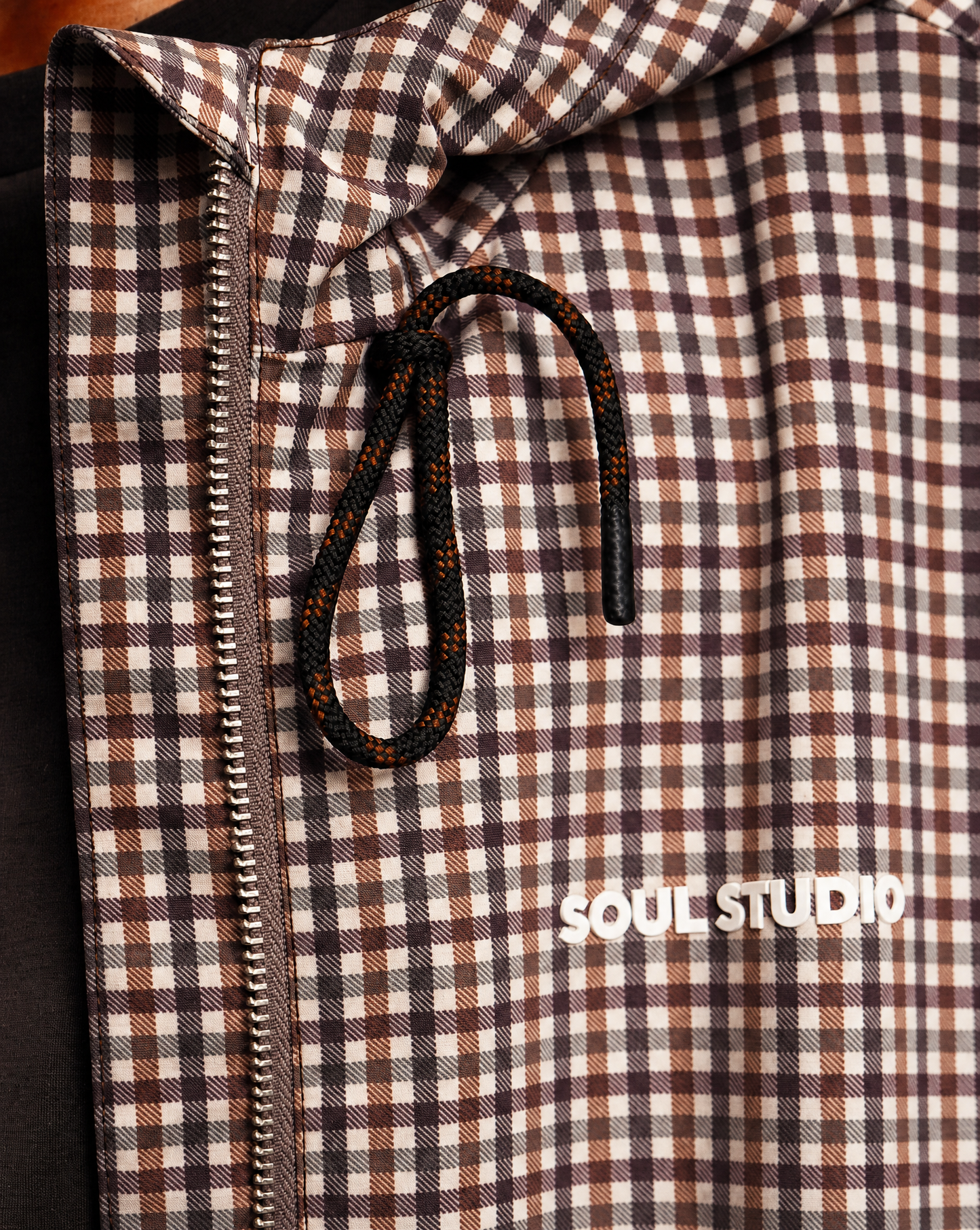 Checked Hooded Jacket