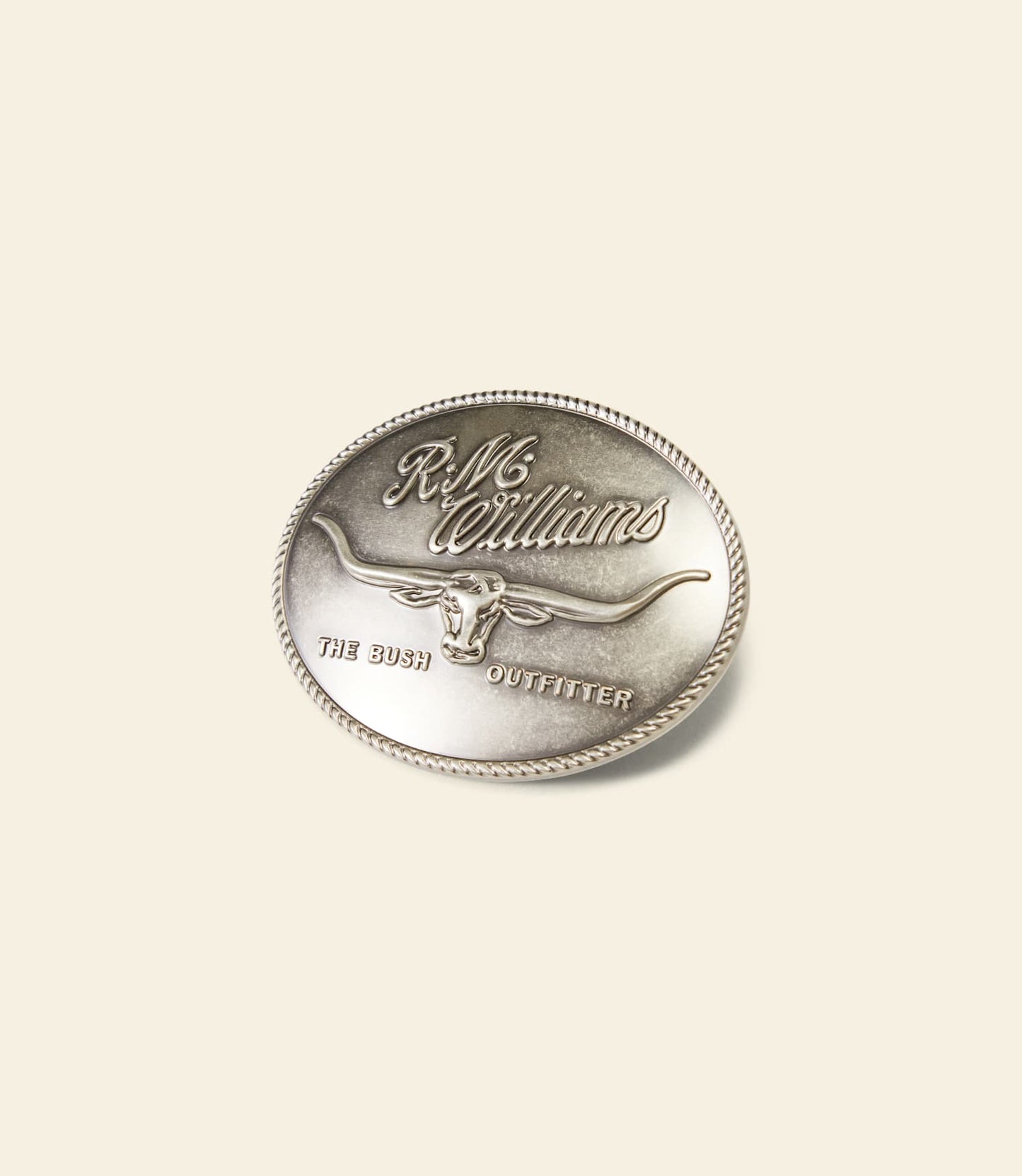 Logo Belt Buckle Silver