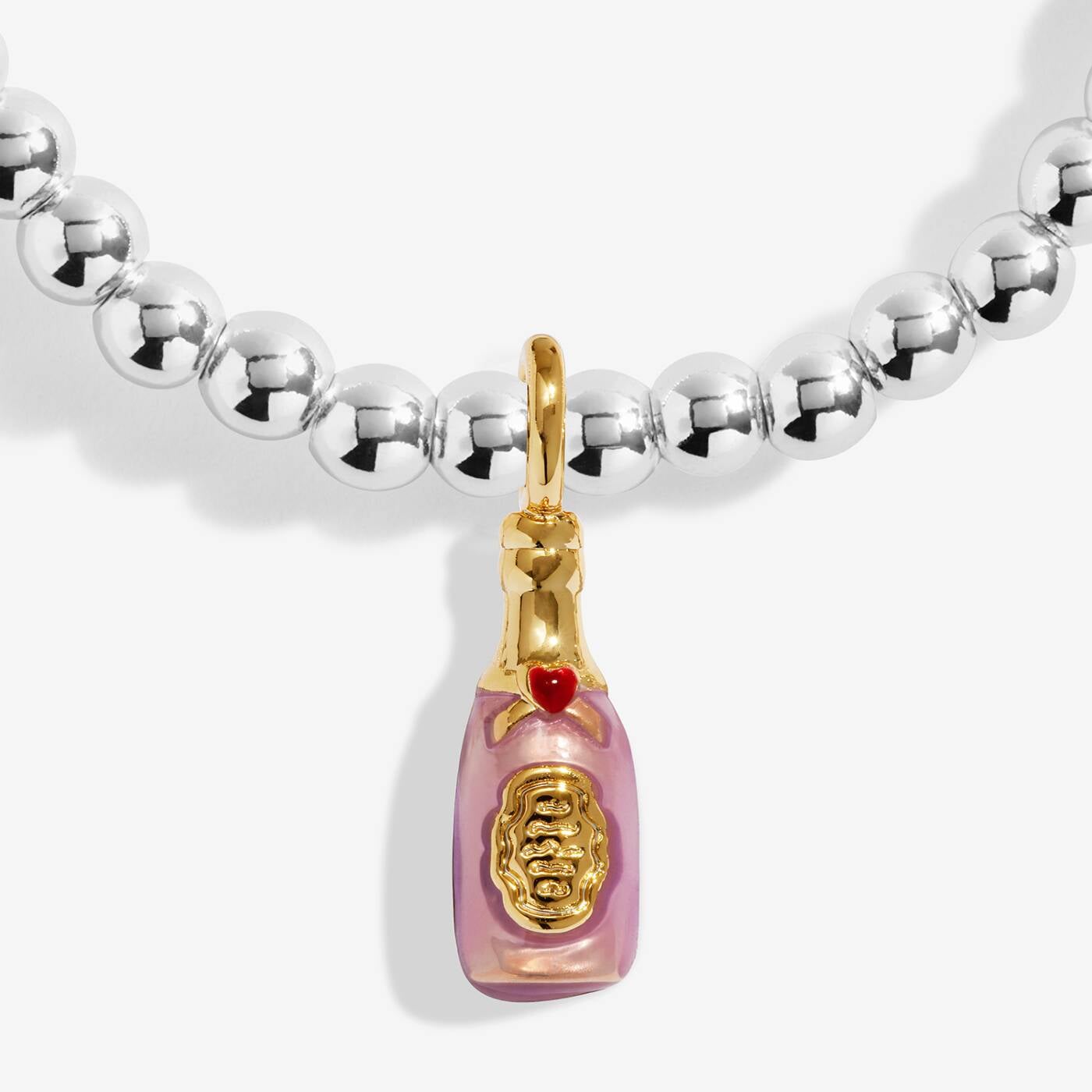 A Little Vibes 'Prosec Ho Ho Ho' Bracelet In Silver And Gold Plating