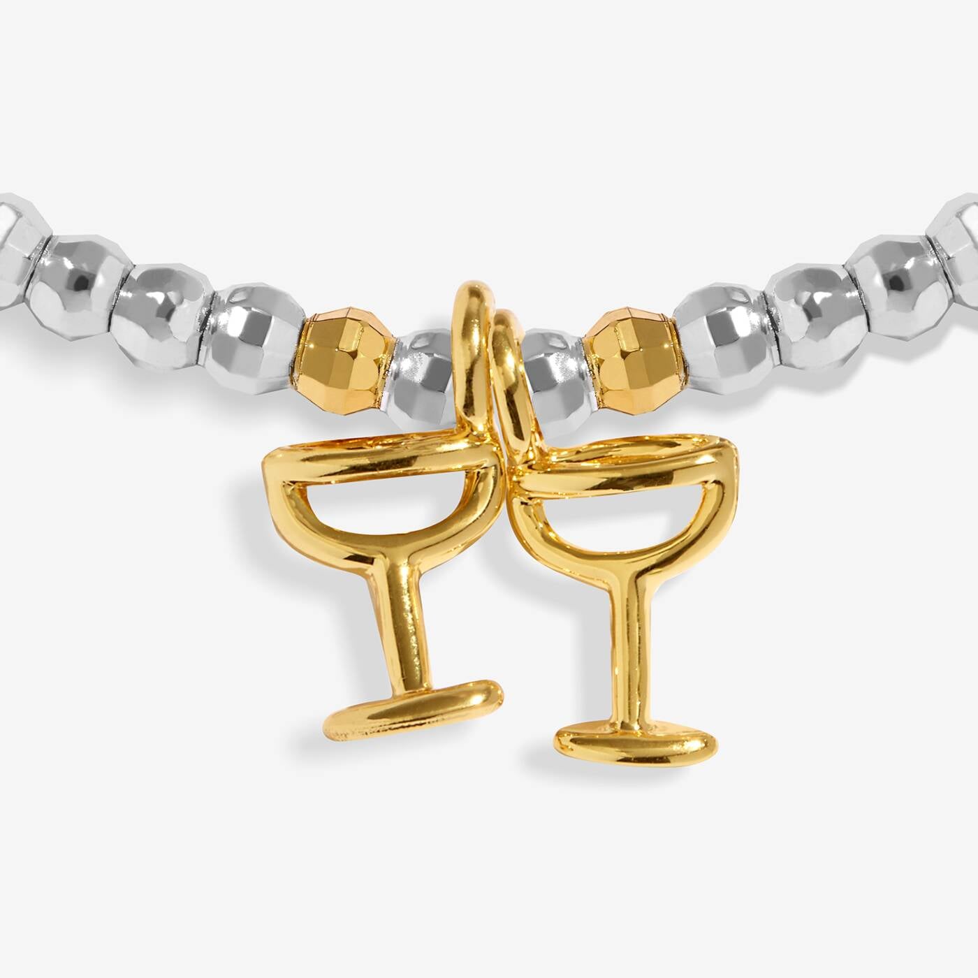 Little Stories 'Cin Cin' Bracelet In Silver and Gold Plating