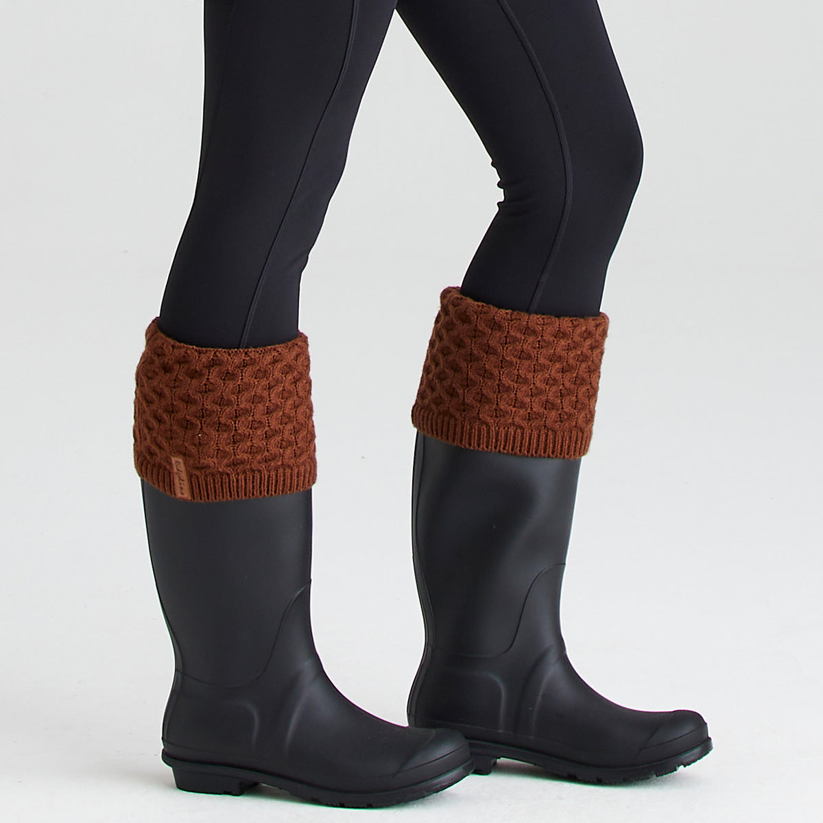 Double Cuff Welly Socks Nutmeg
