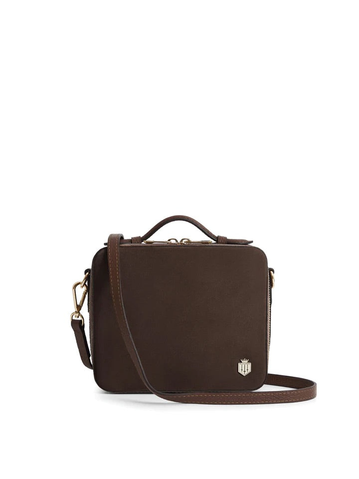 The Buckingham Women's Crossbody Bag - Chocolate Suede