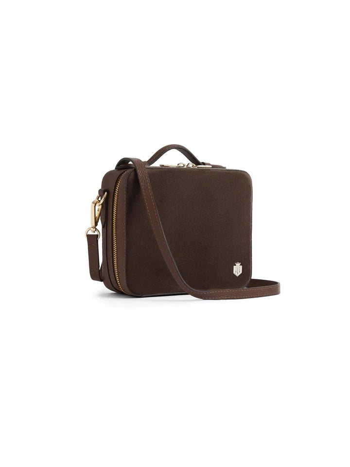 The Buckingham Women's Crossbody Bag - Chocolate Suede