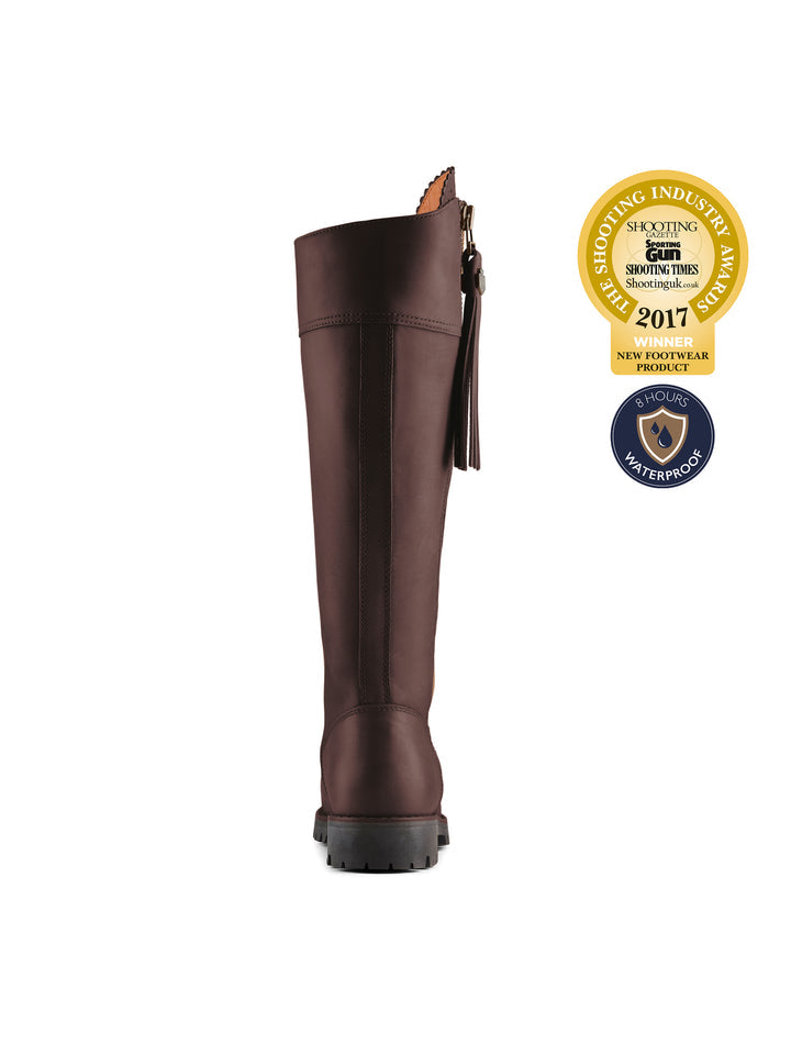 The Explorer Women's Waterproof Boot - Mahogany Leather, Narrow Calf