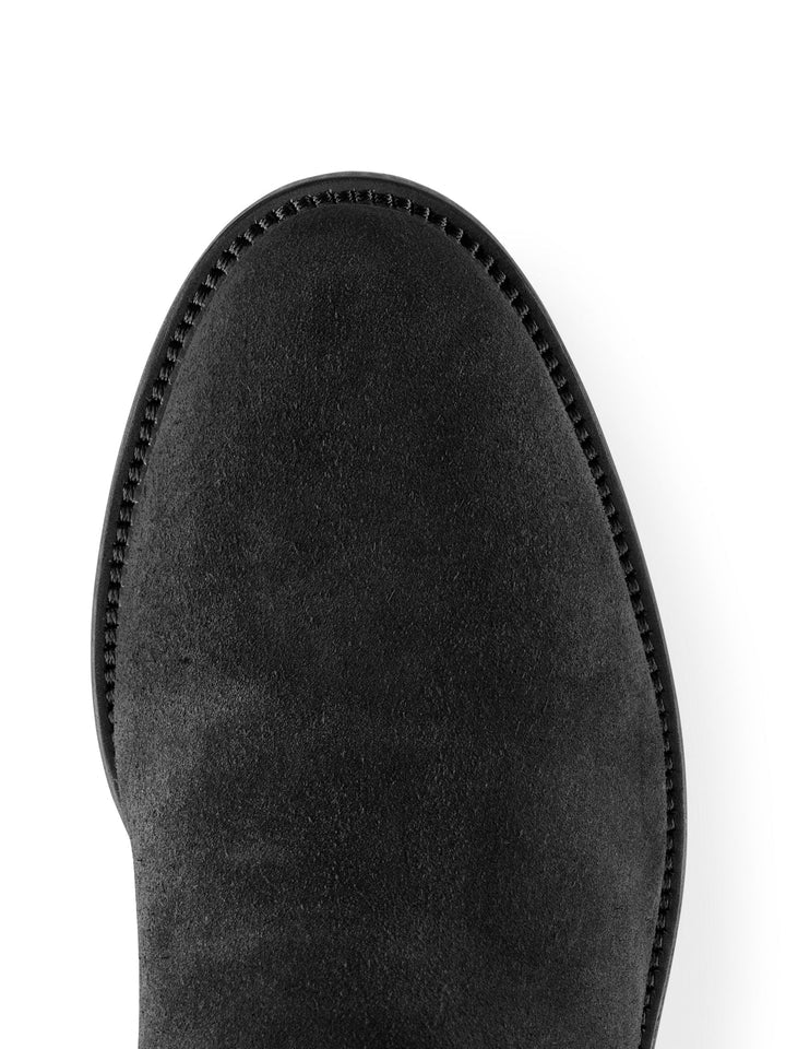 The Heeled Regina, Women’s Tall Boot - Black Suede, Regular Fit