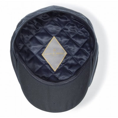 The Hengrave Wax Baker Boy Cap Navy