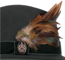 The Chelsworth Fedora in Olive Green (Coque & Pheasant Feather)