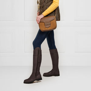 The Explorer Women's Waterproof Boot - Mahogany Leather, Regular Calf
