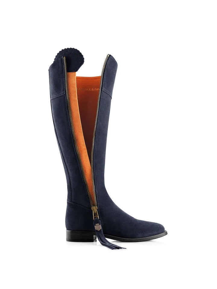 The Regina, Women’s Tall Boot - Navy Suede Regular Fit