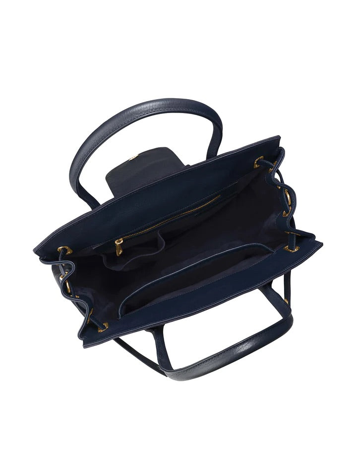 The Windsor Women's Handbag - Navy Suede