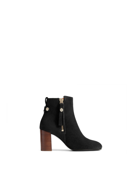 The Oakham Women's Ankle Boot - Black Suede