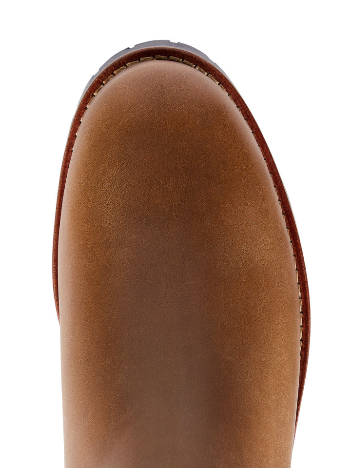 The Boudica Women's Shearling-Lined Ankle Boot - Oak Leather