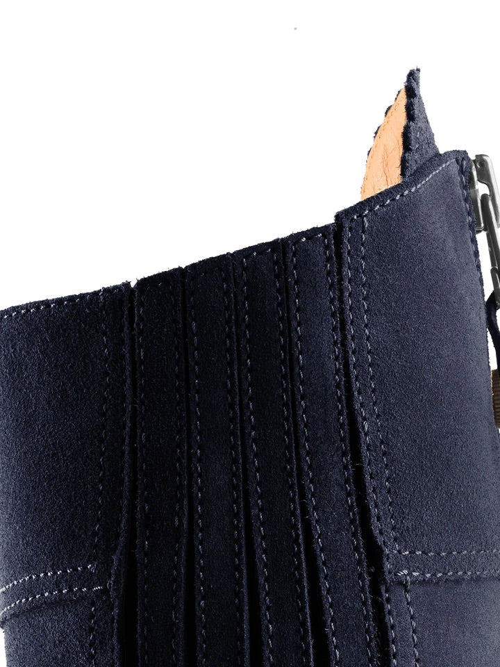 The Heeled Regina Women’s Tall Boot - Navy Blue Suede, Regular Fit