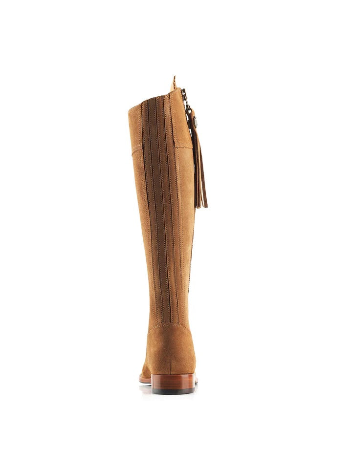 The Regina Women's Tall Boot - Tan Suede, Narrow Calf