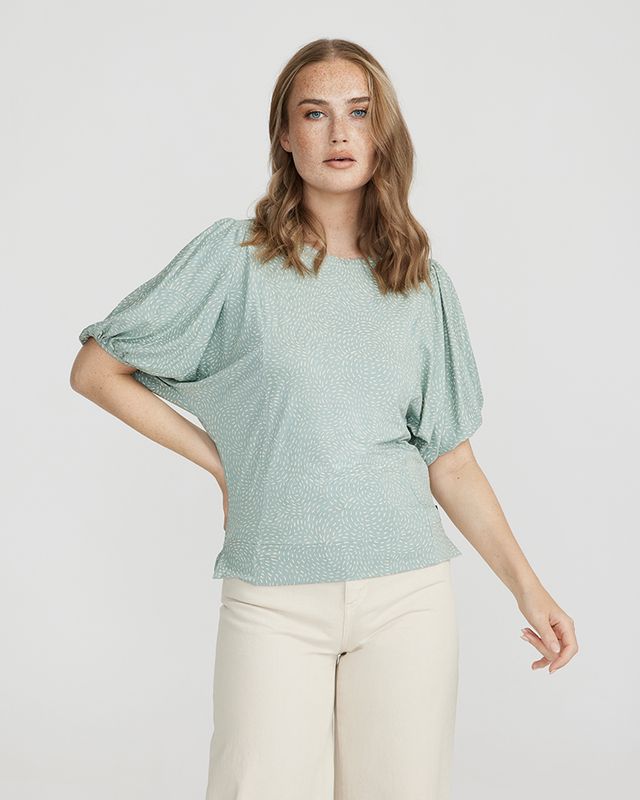 Holebrook Alice Tee Sage/Moon Dots