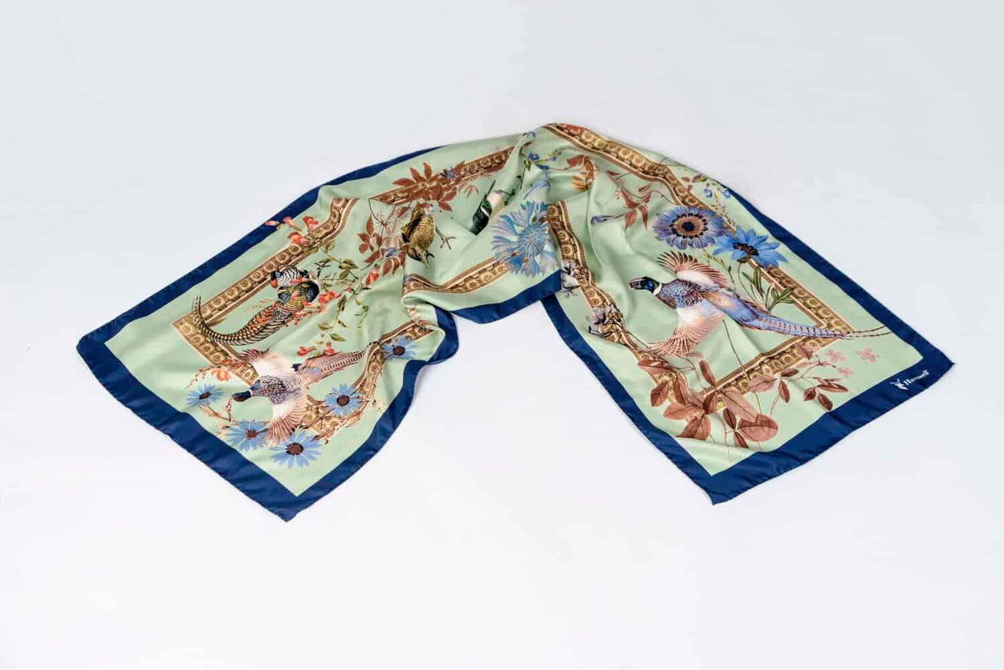 Sabrina 100% Italian Silk Scarf Lime