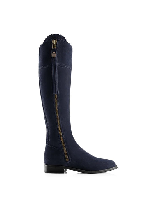 The Regina, Women’s Tall Boot - Navy Suede Regular Fit