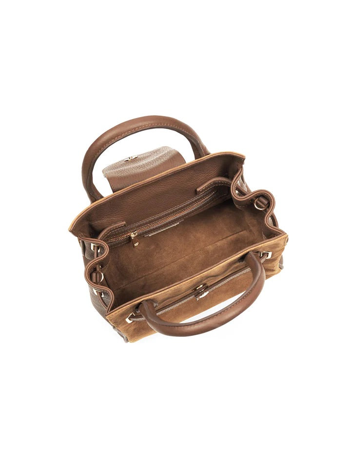 The Windsor Women's Mini Handbag - Tan Suede