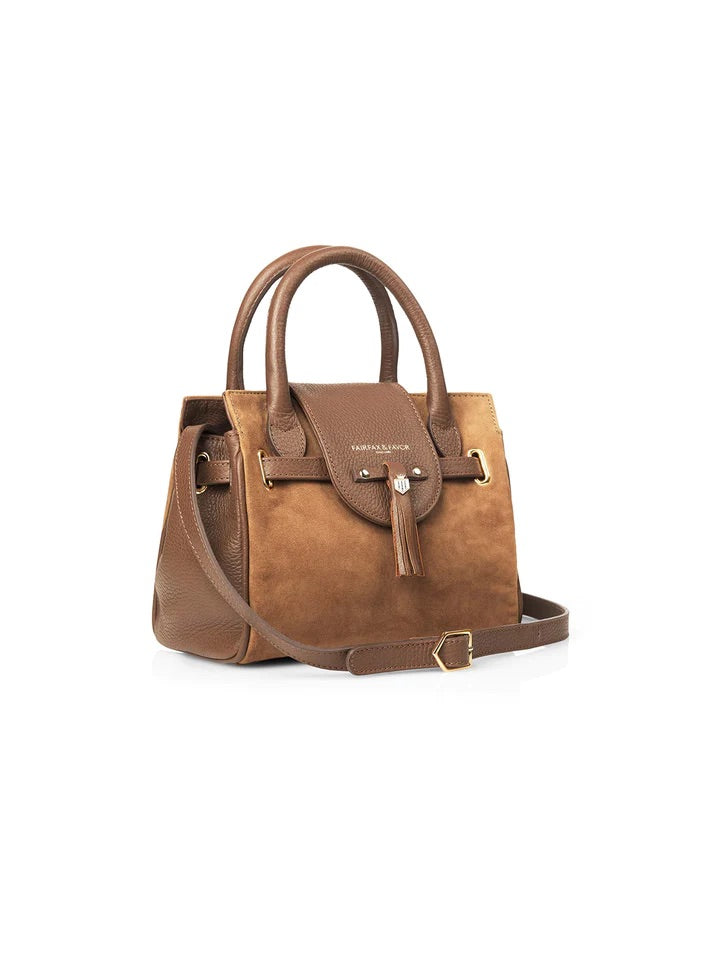 The Windsor Women's Mini Handbag - Tan Suede
