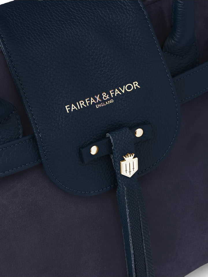 The Windsor Women's Handbag - Navy Suede