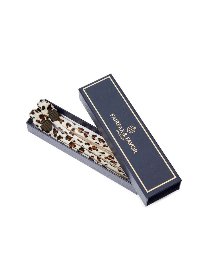 Boot Tassels - Snow Leopard Haircalf