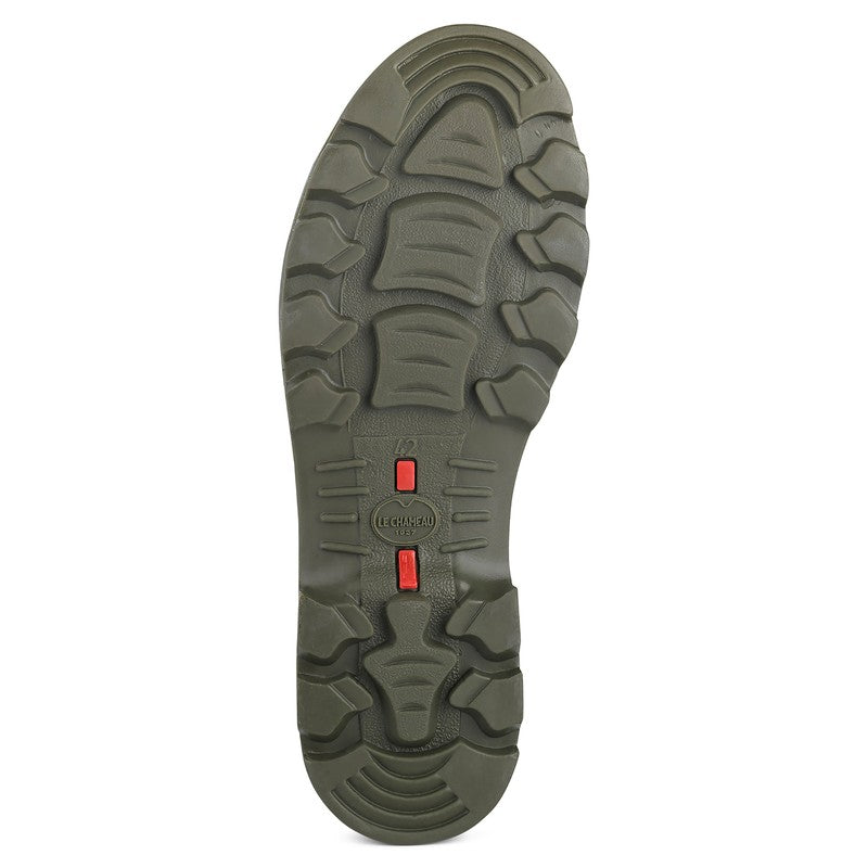 Men’s Vierzon Jersey Lined Wellington Boot Vert Chameau