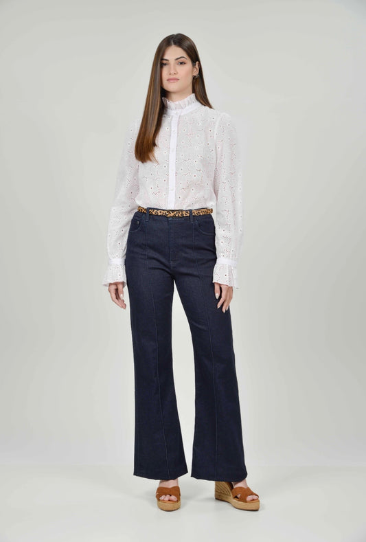 New Malu Pink Embroidery Blouse