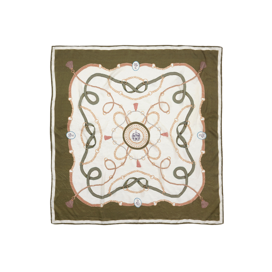 The Melford Silk Scarf in Green