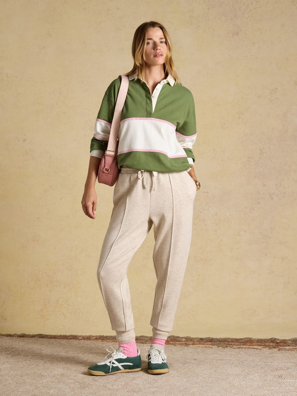 Jersey Deckshirt Green/Cream Stripe