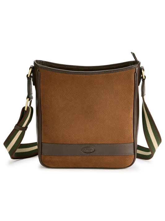 Tullyfern Suede And Leather Handbag - Walnut