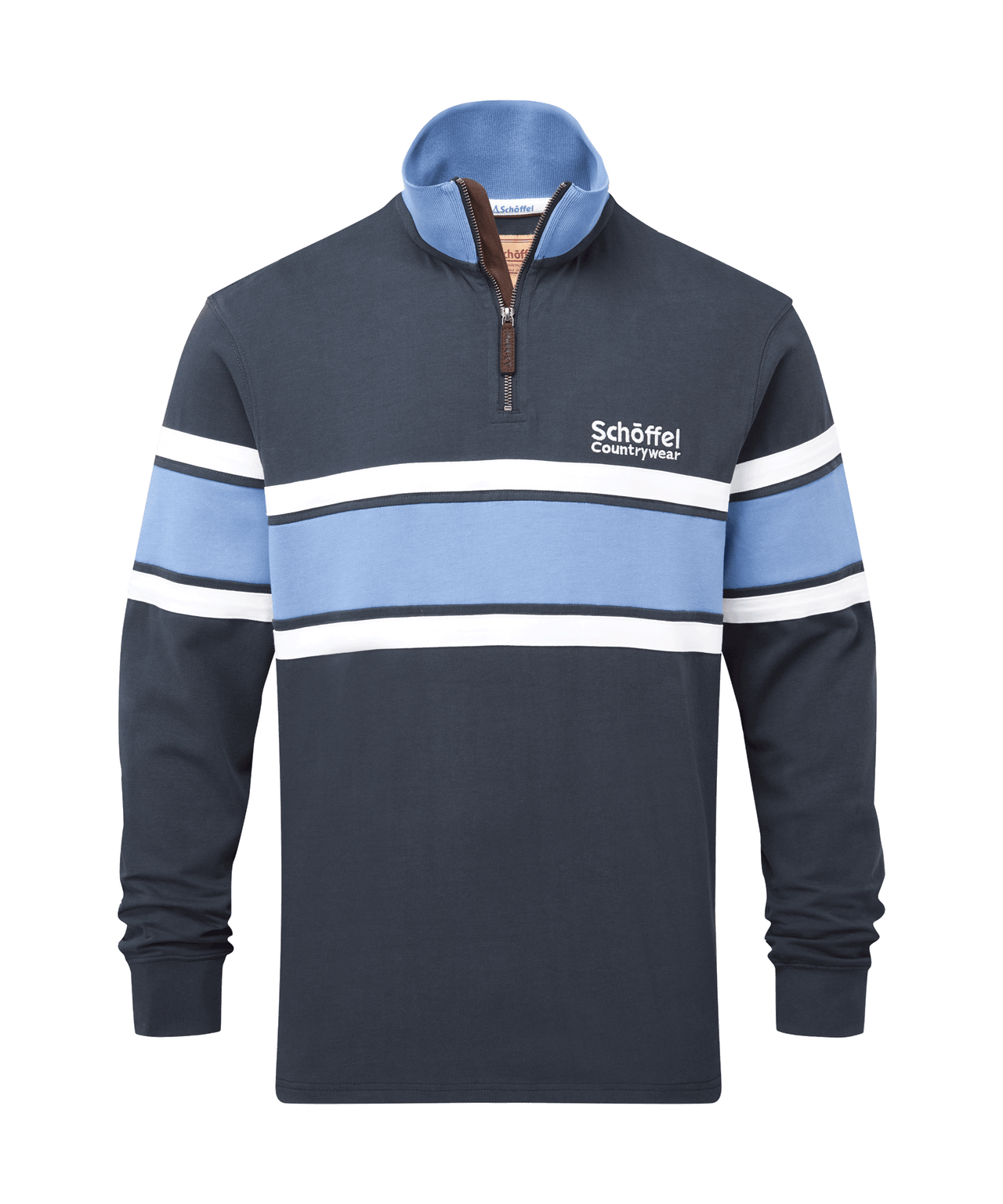 Unisex Exmouth Heritage Quarter Zip Petrol Blue
