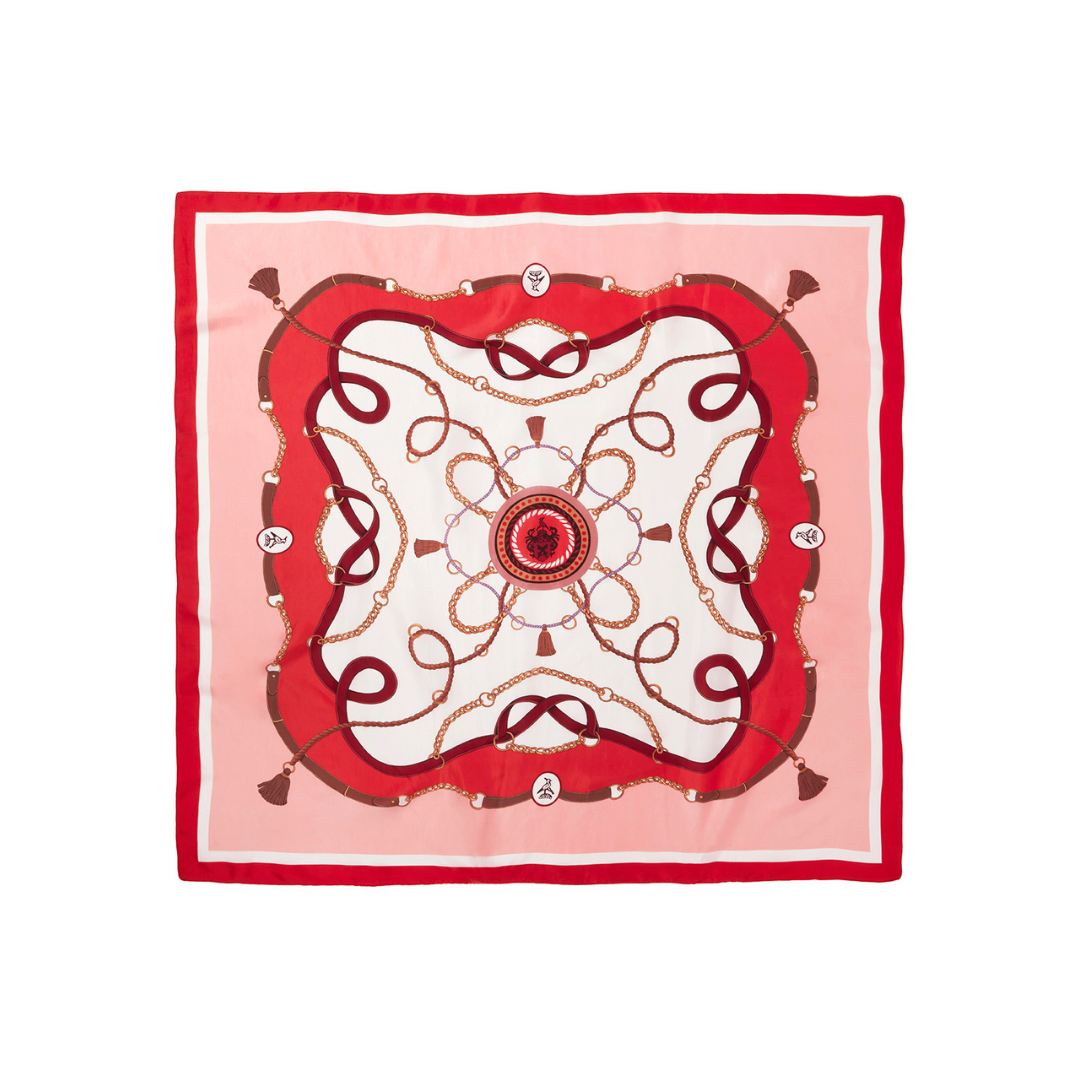 The Melford Silk Scarf in Dusky Pink