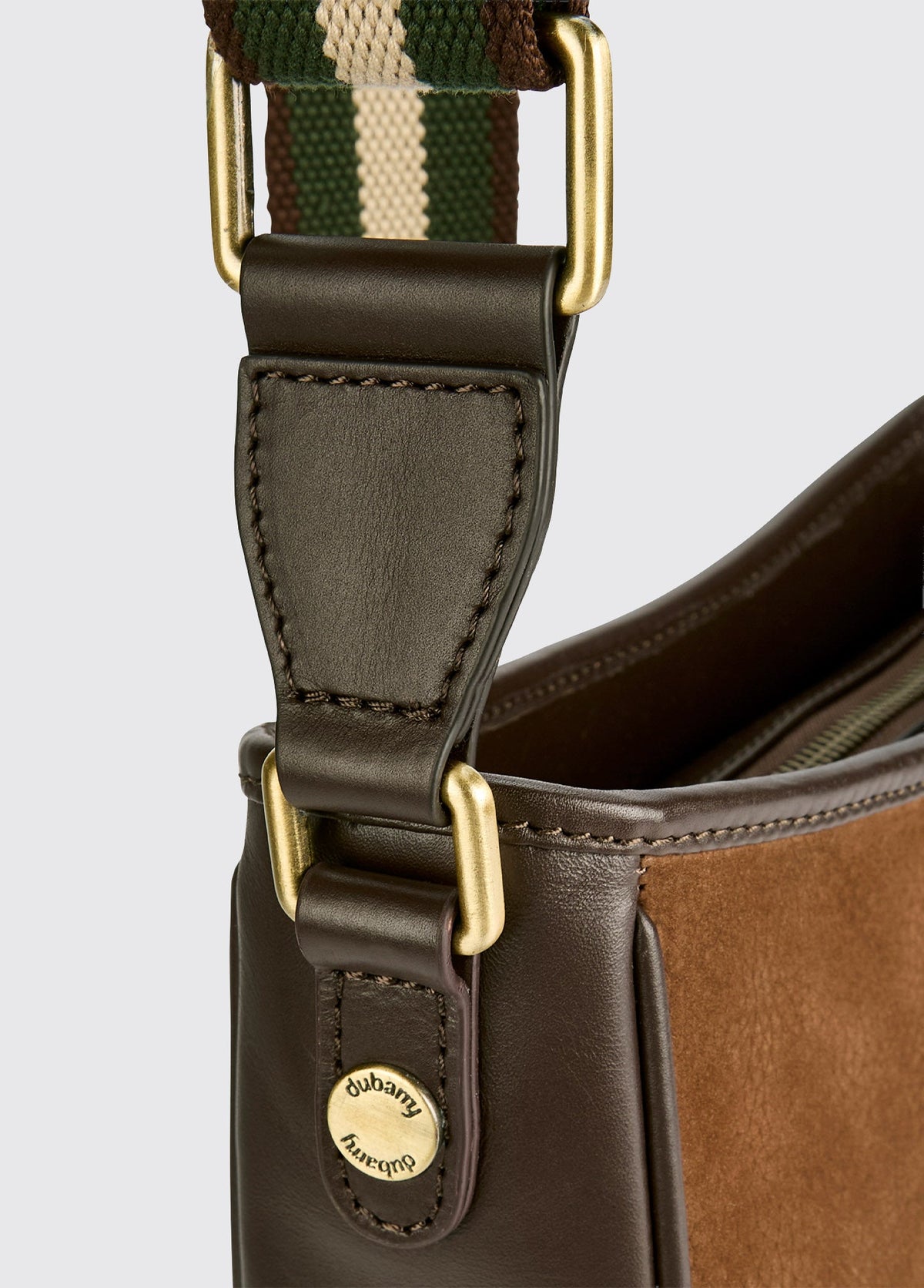 Tullyfern Suede And Leather Handbag - Walnut