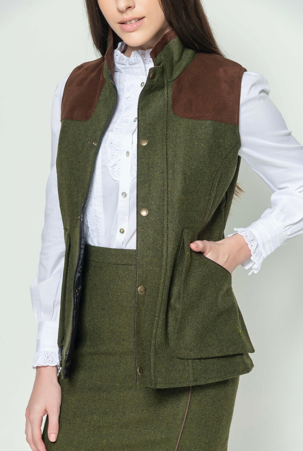Marina Wool Skirt Olive
