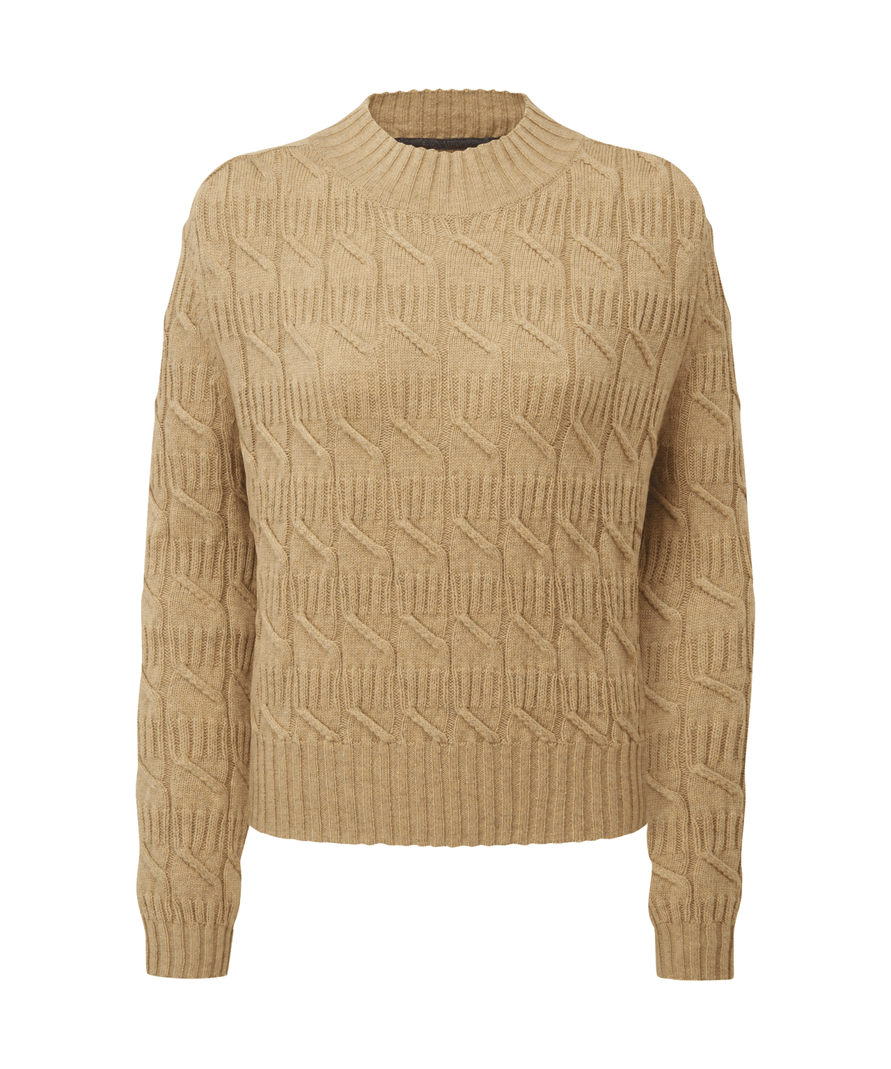 Sandsend Cable Jumper Warm Sand