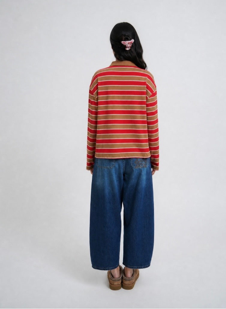 Boxy Rugby Longsleeve Multistripe