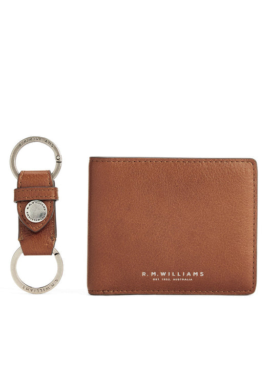 Wallet & Keyring Gift Set Tan