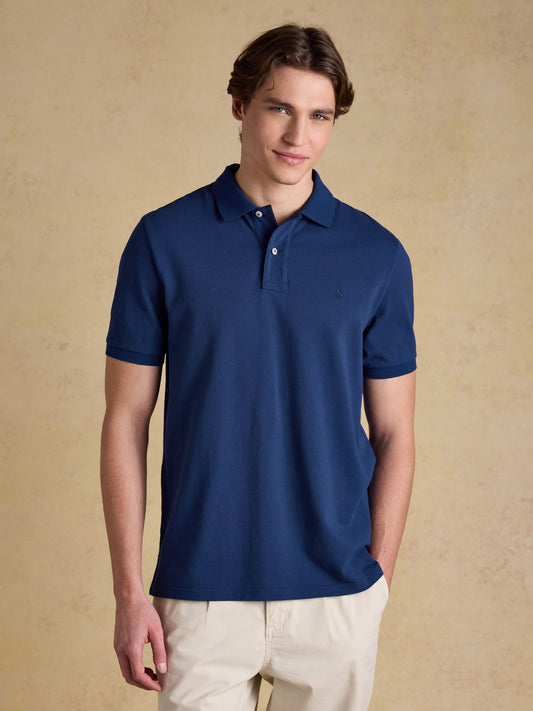Woody deep blue polo top