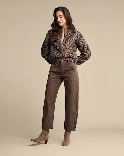 Bomber Jacquard Lurex Grey Brown