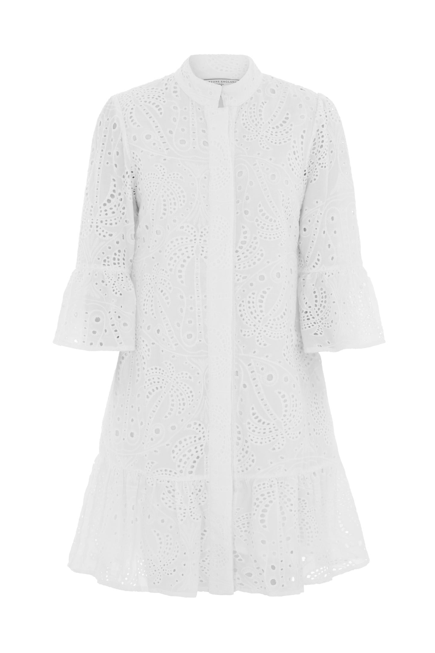 ST. TROPEZ BRODERIE MINI DRESS WHITE