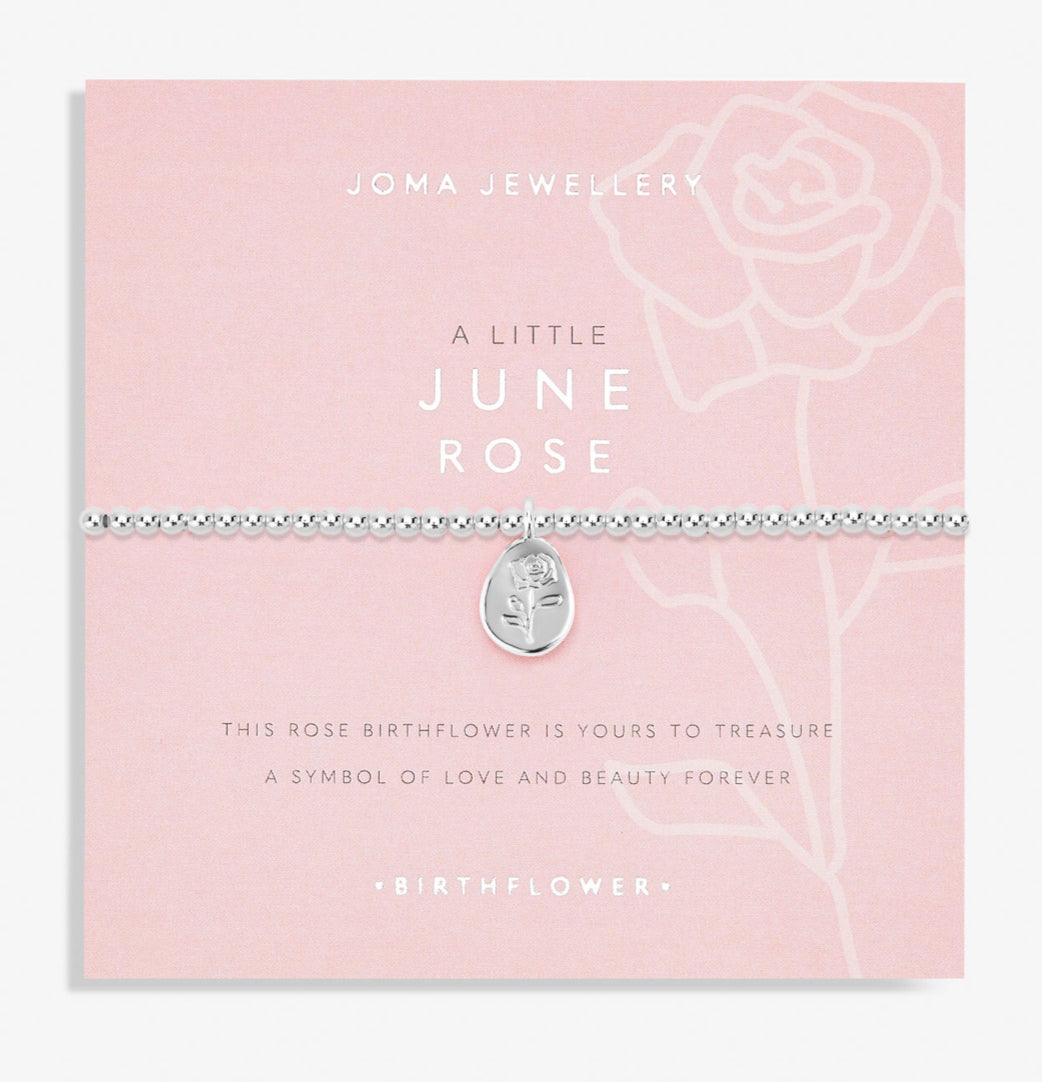 Birth Flower A Little 'June' Rose Bracelet