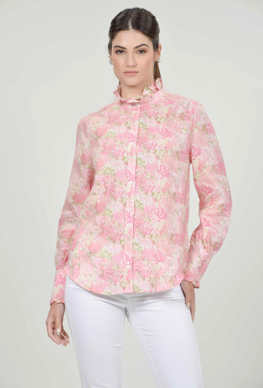 Hazel Pink Flowers Blouse