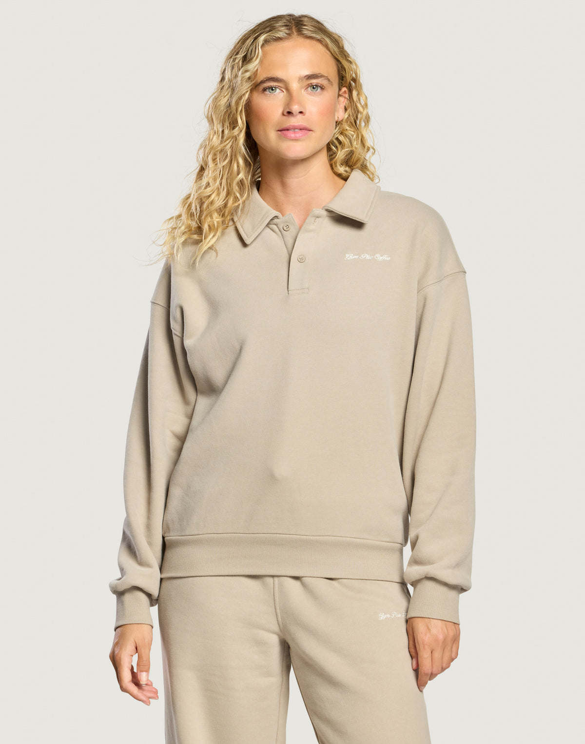 Daily Collard Sweatshirt Rich Taupe