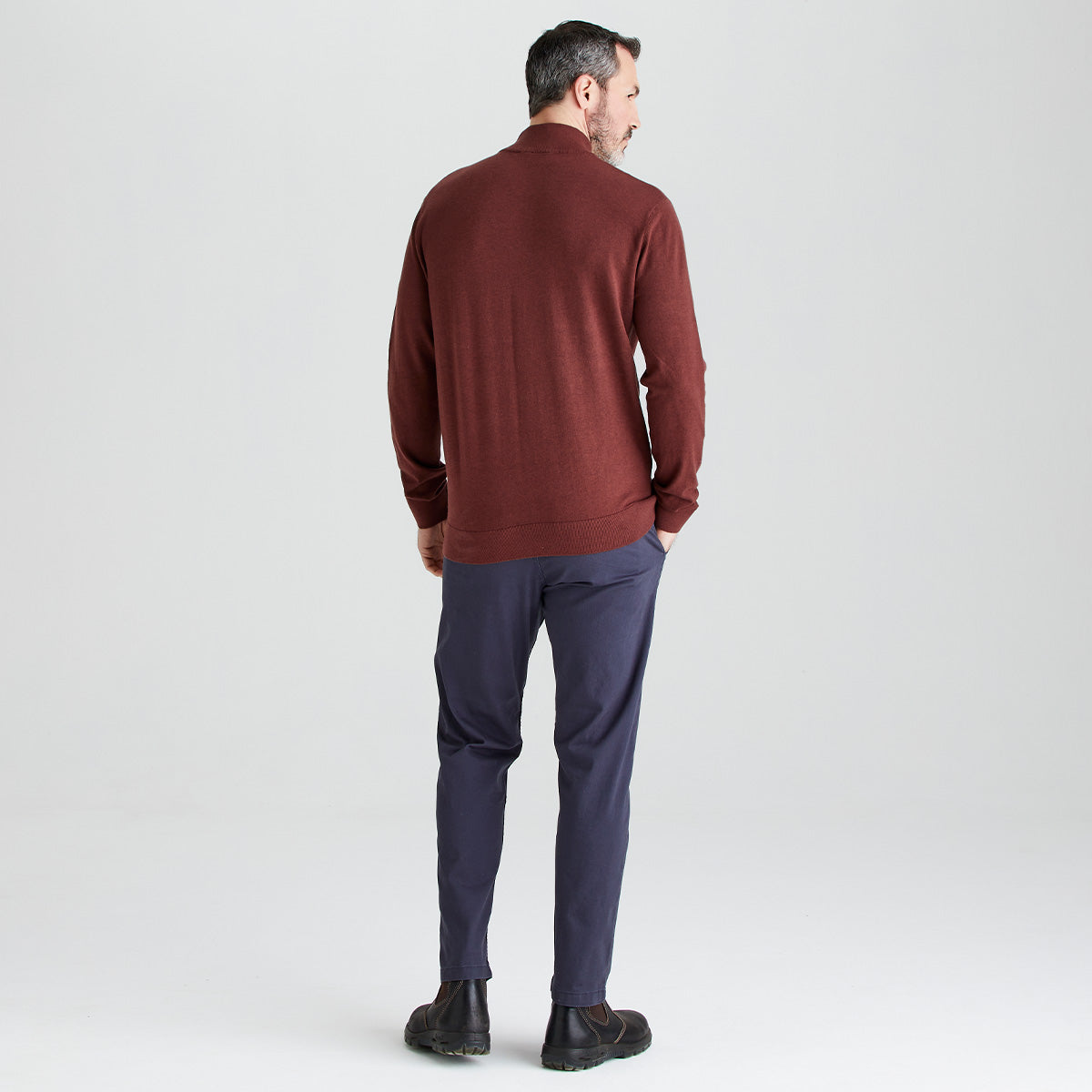 Men’s Hartland 1/4 Zip Knit Oxblood