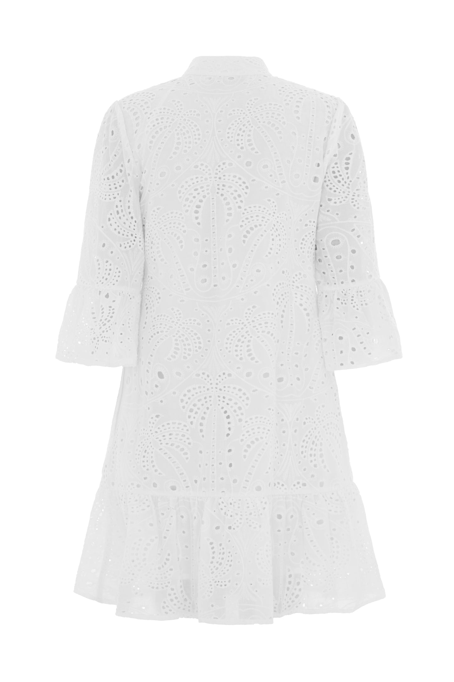 ST. TROPEZ BRODERIE MINI DRESS WHITE