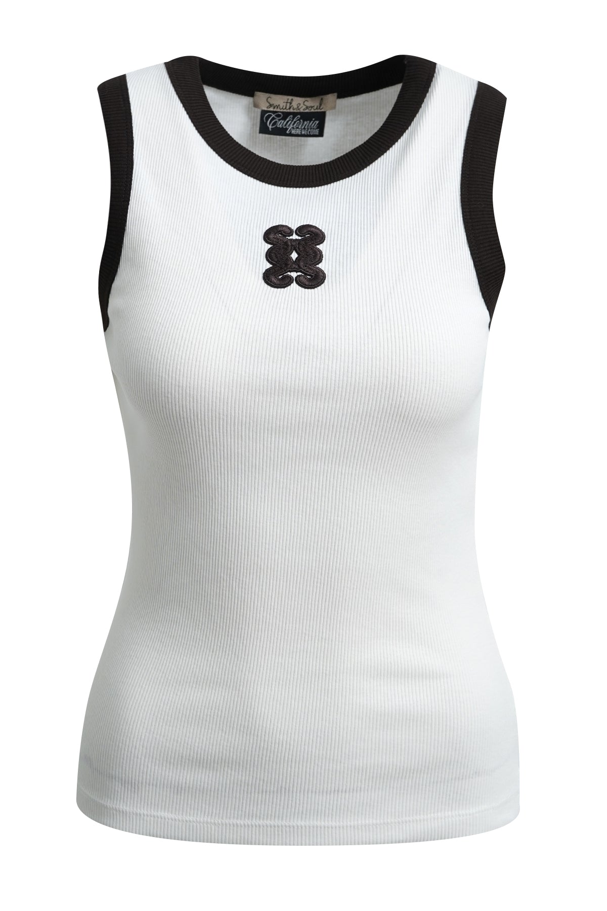 Fitted Rib Tanktop Anagram Contrast