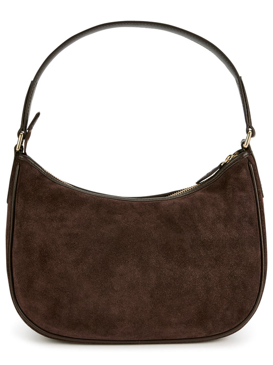 Cushendall Suede And Leather Handbag - Cigar