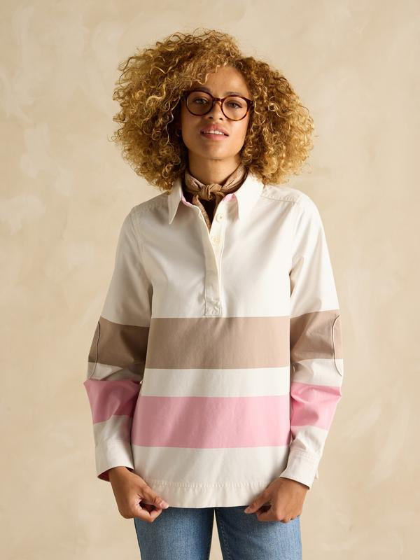 Brinkley Deck Shirt Tan & Pink